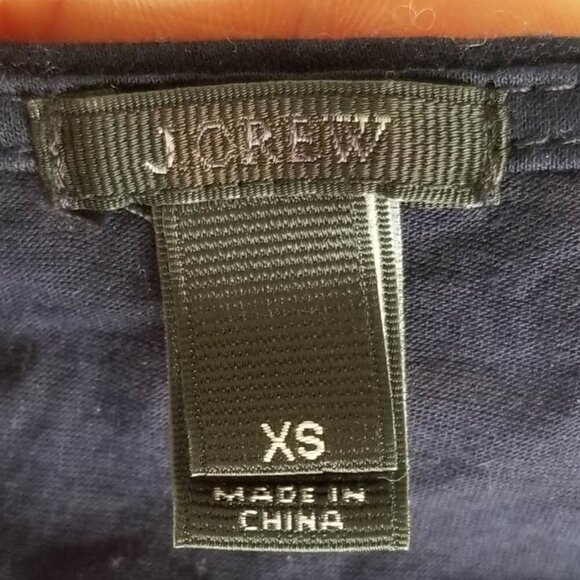 J. Crew Embroidered Wildflower Top Navy Blue Sz XS - Picture 10 of 13